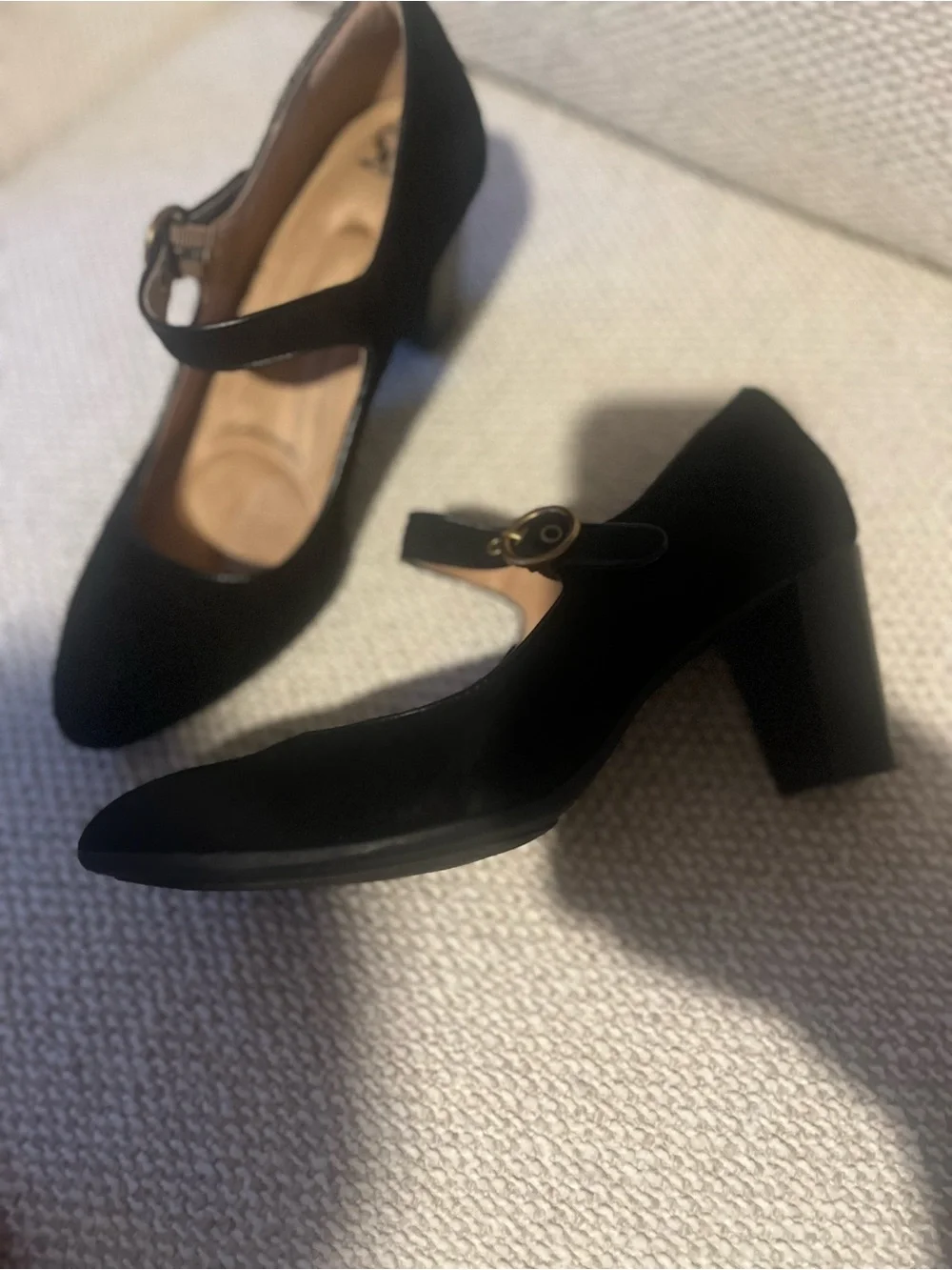 Sofft Petra Black Suede Mary Jane Shoes - Picture 4 of 10
